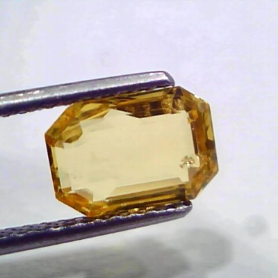 2.71 Ct IGI Certified Unheated Untreated Natural Ceylon Yellow Sapphire AAA