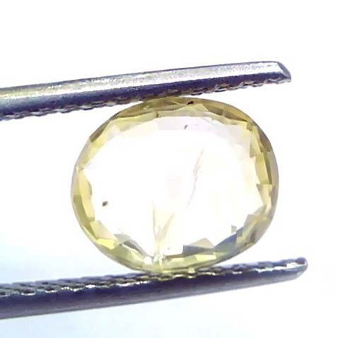 2.76 Ct Unheated Untreated Natural Ceylon Yellow Sapphire Gems