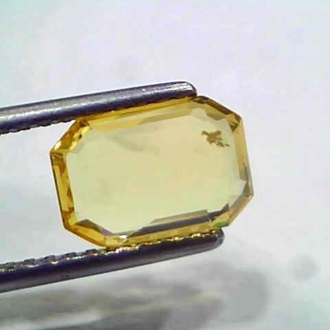 2.71 Ct IGI Certified Unheated Untreated Natural Ceylon Yellow Sapphire AAA