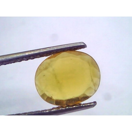 2.74 Ct Natural Yellow Sapphire Pukhraj Jupiter Gemstone(Heated)