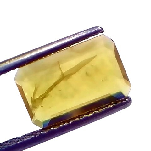 2.74 Ct Natural Yellow Sapphire Pukhraj Jupiter Gemstone (Heated) 2.74 Ct Natural Yellow Sapphire Pukhraj Jupiter Gemstone (Heated)