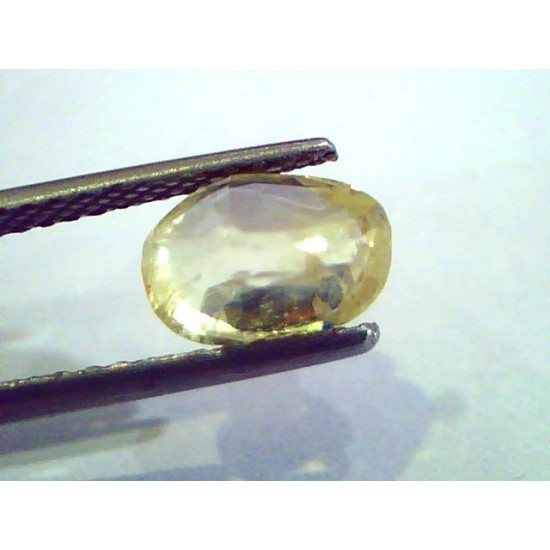 2.76 Ct Unheated Untreated Natural Ceylon Yellow Sapphire Gems