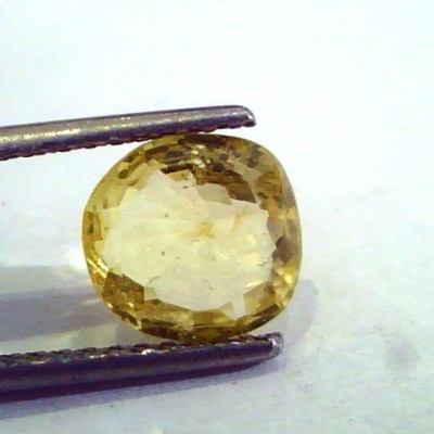 2.92 Ct Unheated Untreated Natural Ceylon Yellow Sapphire Pukhraj