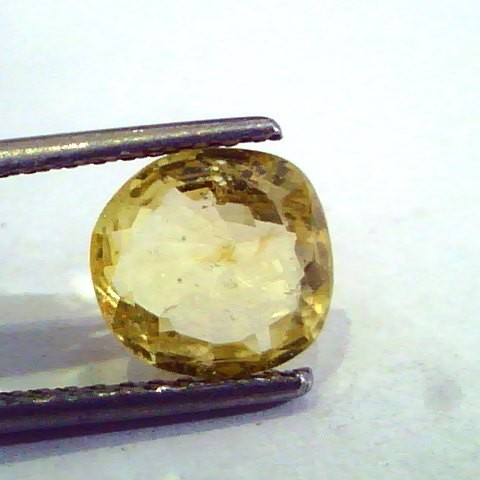 2.92 Ct Unheated Untreated Natural Ceylon Yellow Sapphire Pukhraj