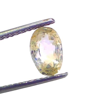 2.94 Ct Certified Unheated Untreated Natural Ceylon Yellow Sapphire Pukhraj 2.94 Ct Certified Unheated Untreated Natural Ceylon Yellow Sapphire Pukhraj