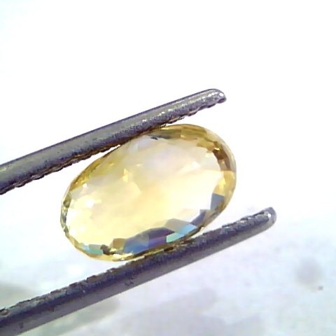 2.92 Ct Unheated Untreated Natural Ceylon Yellow Sapphire Stone