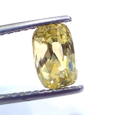 2.92 Ct IGI Certified Unheated Untreated Natural Ceylon Yellow Sapphire