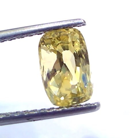 2.92 Ct IGI Certified Unheated Untreated Natural Ceylon Yellow Sapphire