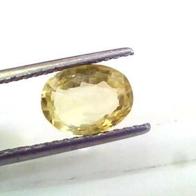 2.95 Ct 4.9 Ratti Unheated Untreated Natural Ceylon Yellow Sapphire
