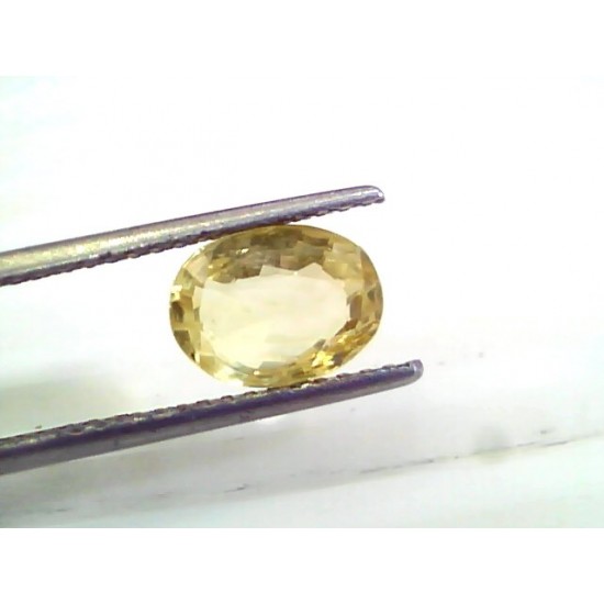 2.95 Ct 4.9 Ratti Unheated Untreated Natural Ceylon Yellow Sapphire