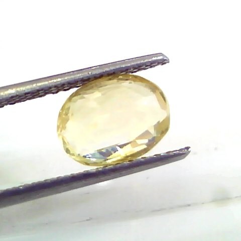 2.95 Ct 4.9 Ratti Unheated Untreated Natural Ceylon Yellow Sapphire