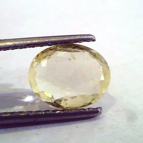 2.92 Ct Unheated Untreated Natural Ceylon Yellow Sapphire Pukhraj