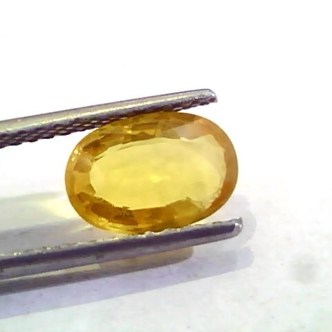 2.97 Ct Natural Yellow Sapphire Pukhraj Jupiter Gemstone(Heated)