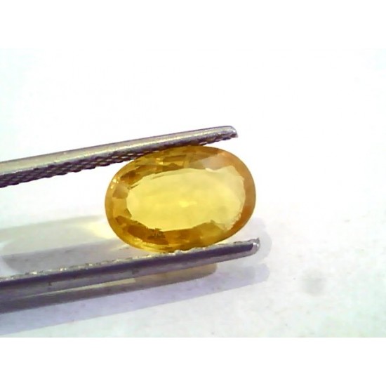 2.97 Ct Natural Yellow Sapphire Pukhraj Jupiter Gemstone(Heated)