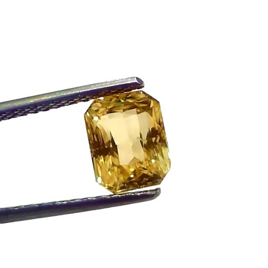 2.98 Ct IGI Certified Unheated Untreated Natural Ceylon Yellow Sapphire AAAAA