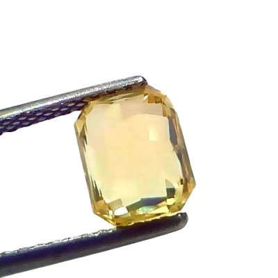 2.98 Ct IGI Certified Unheated Untreated Natural Ceylon Yellow Sapphire AAAAA