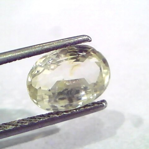 3.05 Ct Unheated Untreated Natural Ceylon Yellow Sapphire Gemstone