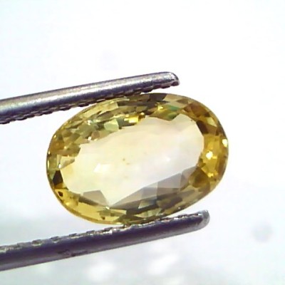 2.99 Ct IGI Certified Unheated Untreated Natural Ceylon Yellow Sapphire