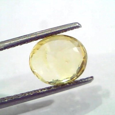 3.00 Ct Unheated Untreated Natural Ceylon Yellow Sapphire Pukhraj