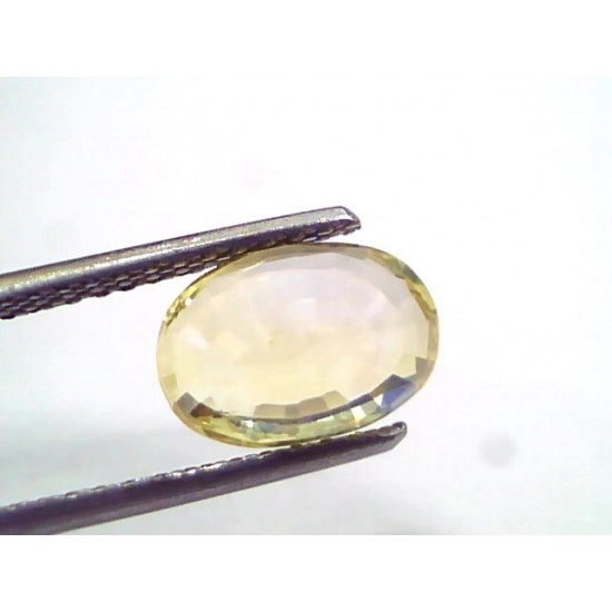 2.99 Ct IGI Certified Unheated Untreated Natural Ceylon Yellow Sapphire