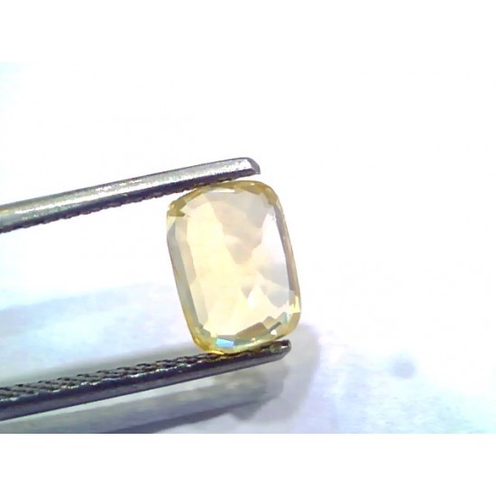 2.99 Ct IGI Certified Unheated Untreated Natural Ceylon Yellow Sapphire