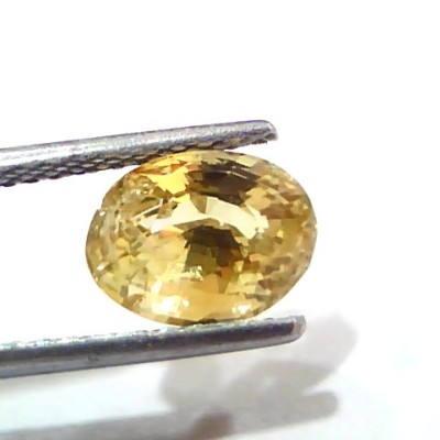 3.00 Ct Unheated Untreated Natural Ceylon Yellow Sapphire Pukhraj