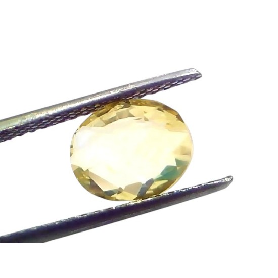 2.99 Ct IGI Certified Unheated Untreated Natural Ceylon Yellow Sapphire