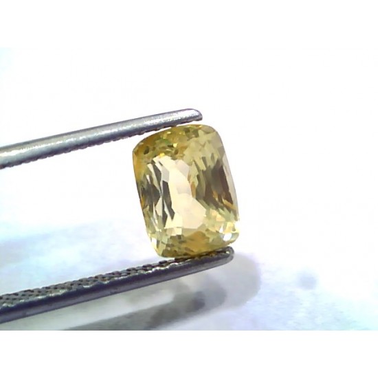 2.99 Ct IGI Certified Unheated Untreated Natural Ceylon Yellow Sapphire