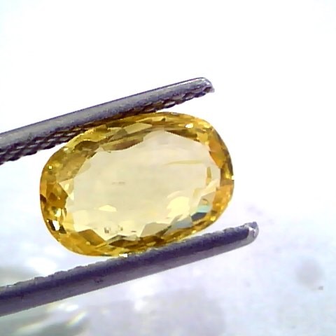 3.01 Ct Unheated Untreated Natural Ceylon Yellow Sapphire Stone