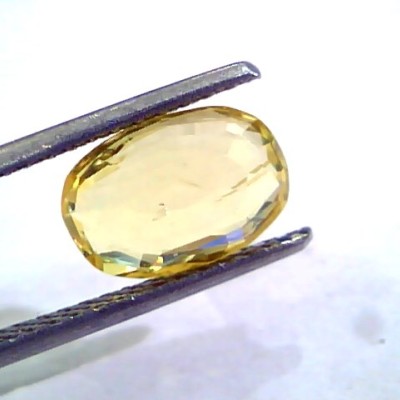 3.01 Ct Unheated Untreated Natural Ceylon Yellow Sapphire Stone