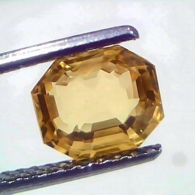 3.00 Ct IGI Certified Unheated Untreated Natural Ceylon Yellow Sapphire AAAAA