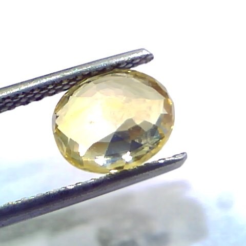 3.00 Ct IGI Certified Unheated Untreated Natural Ceylon Yellow Sapphire