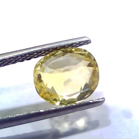 3.00 Ct IGI Certified Unheated Untreated Natural Ceylon Yellow Sapphire