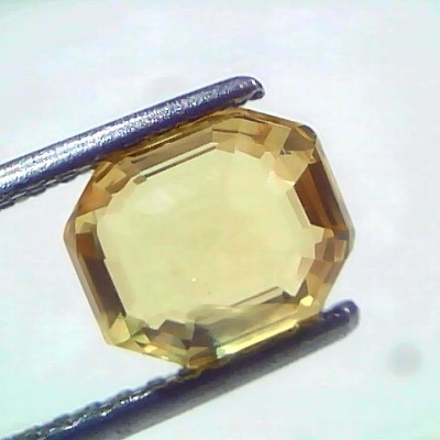 3.00 Ct IGI Certified Unheated Untreated Natural Ceylon Yellow Sapphire AAAAA