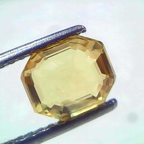 3.00 Ct IGI Certified Unheated Untreated Natural Ceylon Yellow Sapphire AAAAA