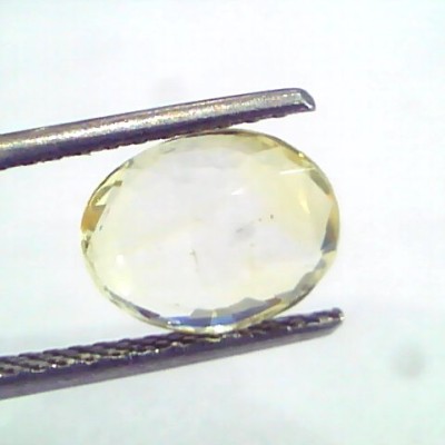 3.00 Ct IGI Certified Unheated Untreated Natural Yellow Sapphire Pukhraj