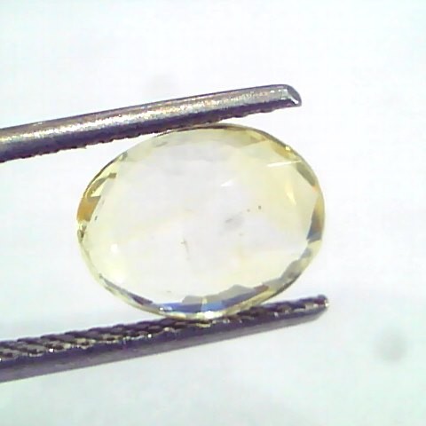 3.00 Ct IGI Certified Unheated Untreated Natural Yellow Sapphire Pukhraj