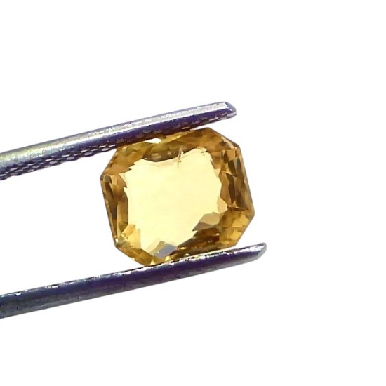 3.00 Ct IGI Certified Unheated Untreated Natural Ceylon Yellow Sapphire AAA