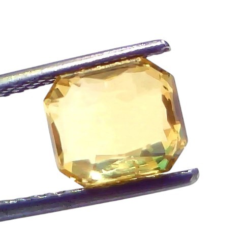 3.00 Ct IGI Certified Unheated Untreated Natural Ceylon Yellow Sapphire AAA 3.00 Ct IGI Certified Unheated Untreated Natural Ceylon Yellow Sapphire AAA