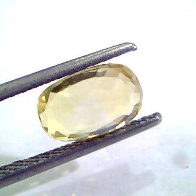 3.01 Ct Unheated Untreated Natural Ceylon Yellow Sapphire Stone