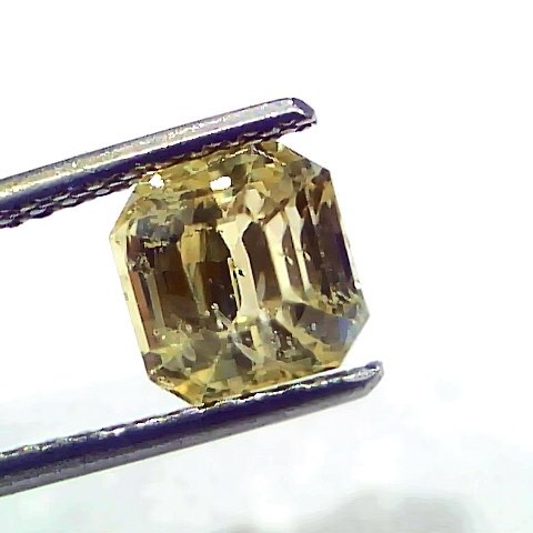 3.01 Ct IGI Certified Unheated Untreated Natural Ceylon Yellow Sapphire AAA