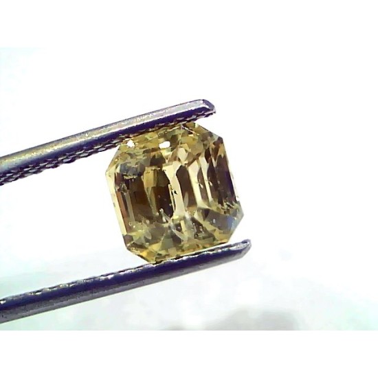 3.01 Ct IGI Certified Unheated Untreated Natural Ceylon Yellow Sapphire AAA