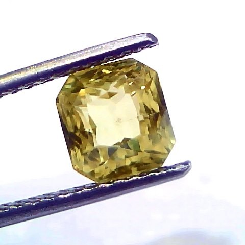3.01 Ct IGI Certified Unheated Untreated Natural Ceylon Yellow Sapphire AAA