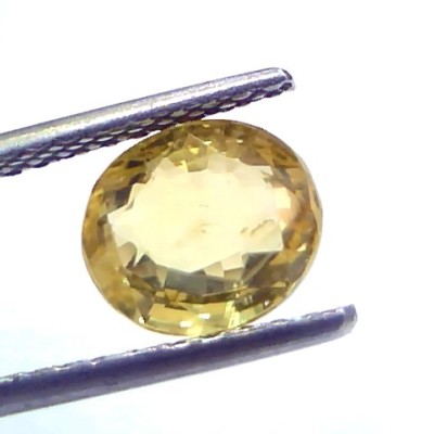 3.01 Ct IGI Certified Unheated Untreated Natural Ceylon Yellow Sapphire AAA