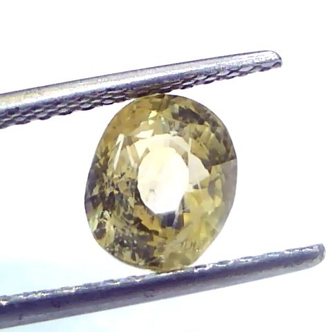 3.03 Ct Unheated Untreated Natural Ceylon Yellow Sapphire Gems