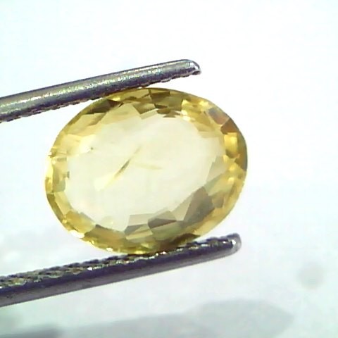 3.01 Ct IGI Certified Unheated Untreated Natural Ceylon Yellow Sapphire