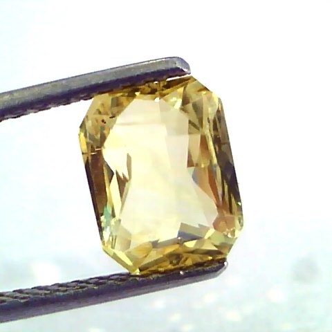 3.01 Ct IGI Certified Unheated Untreated Natural Ceylon Yellow Sapphire
