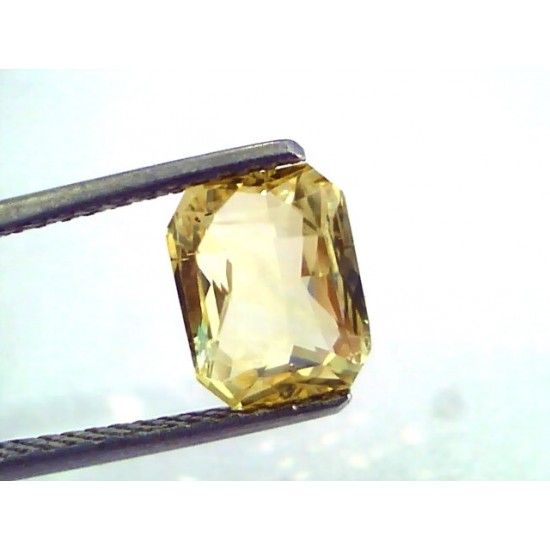 3.01 Ct IGI Certified Unheated Untreated Natural Ceylon Yellow Sapphire