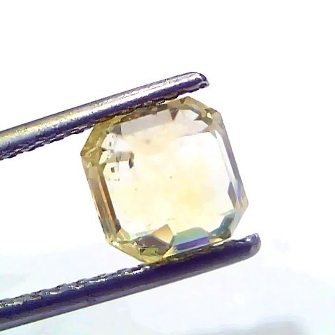 3.01 Ct IGI Certified Unheated Untreated Natural Ceylon Yellow Sapphire AAA