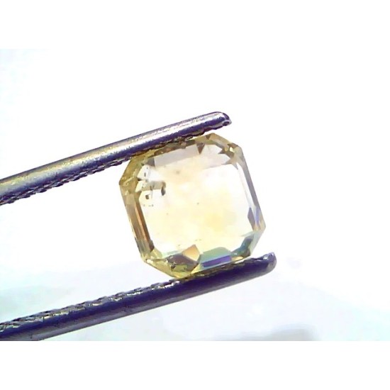 3.01 Ct IGI Certified Unheated Untreated Natural Ceylon Yellow Sapphire AAA